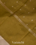 Pearl Grey Pure Chiniya Silk Handloom Saree