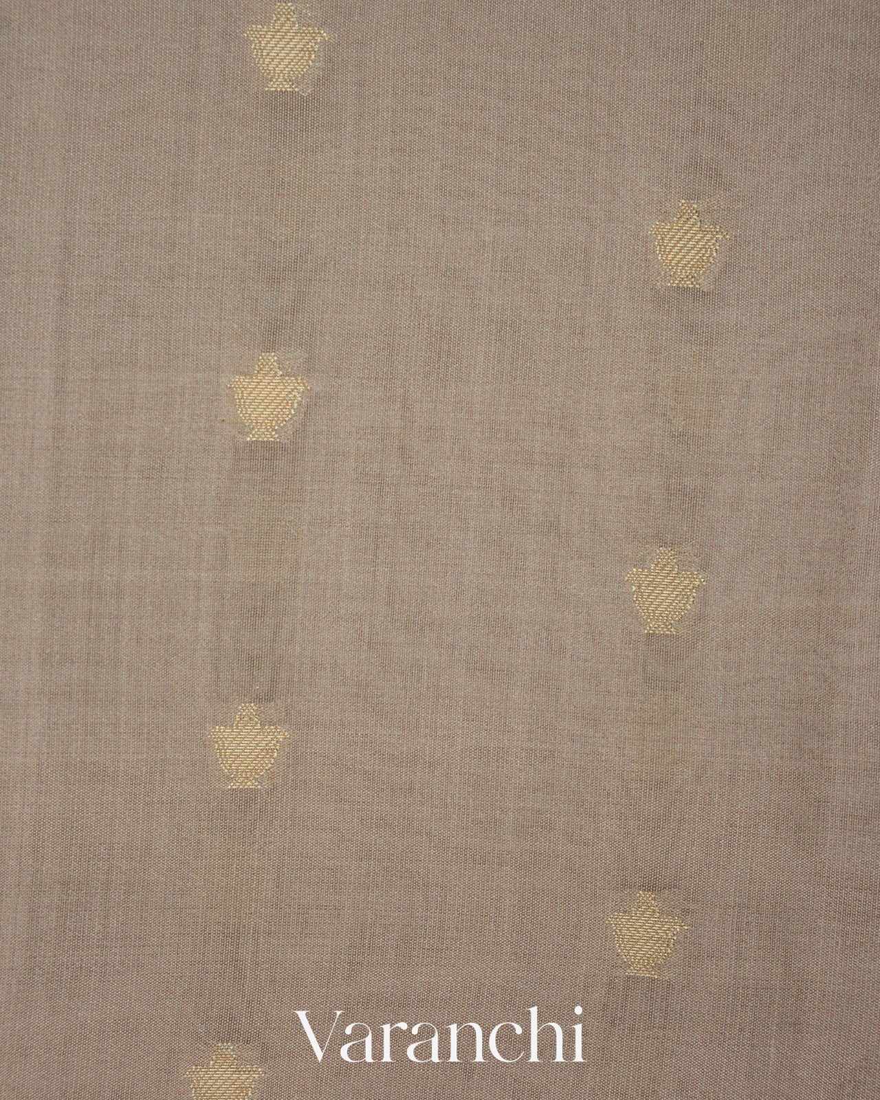 Pearl Grey Pure Chiniya Silk Handloom Saree