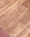 Dusty Pink Pure Dupion Silk Saree