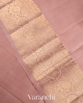 Dusty Pink Pure Dupion Silk Saree