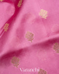 Lotus Pink Pure Dupion Silk Saree