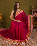 Royal Maroon Pure Kanchipuram Silk Cotton Handloom Saree