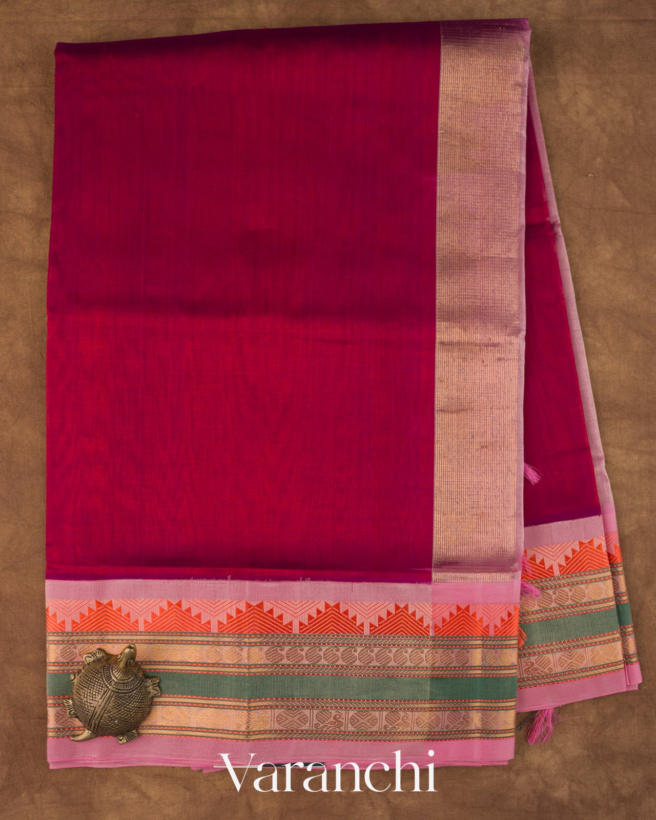 Royal Maroon Pure Kanchipuram Silk Cotton Handloom Saree