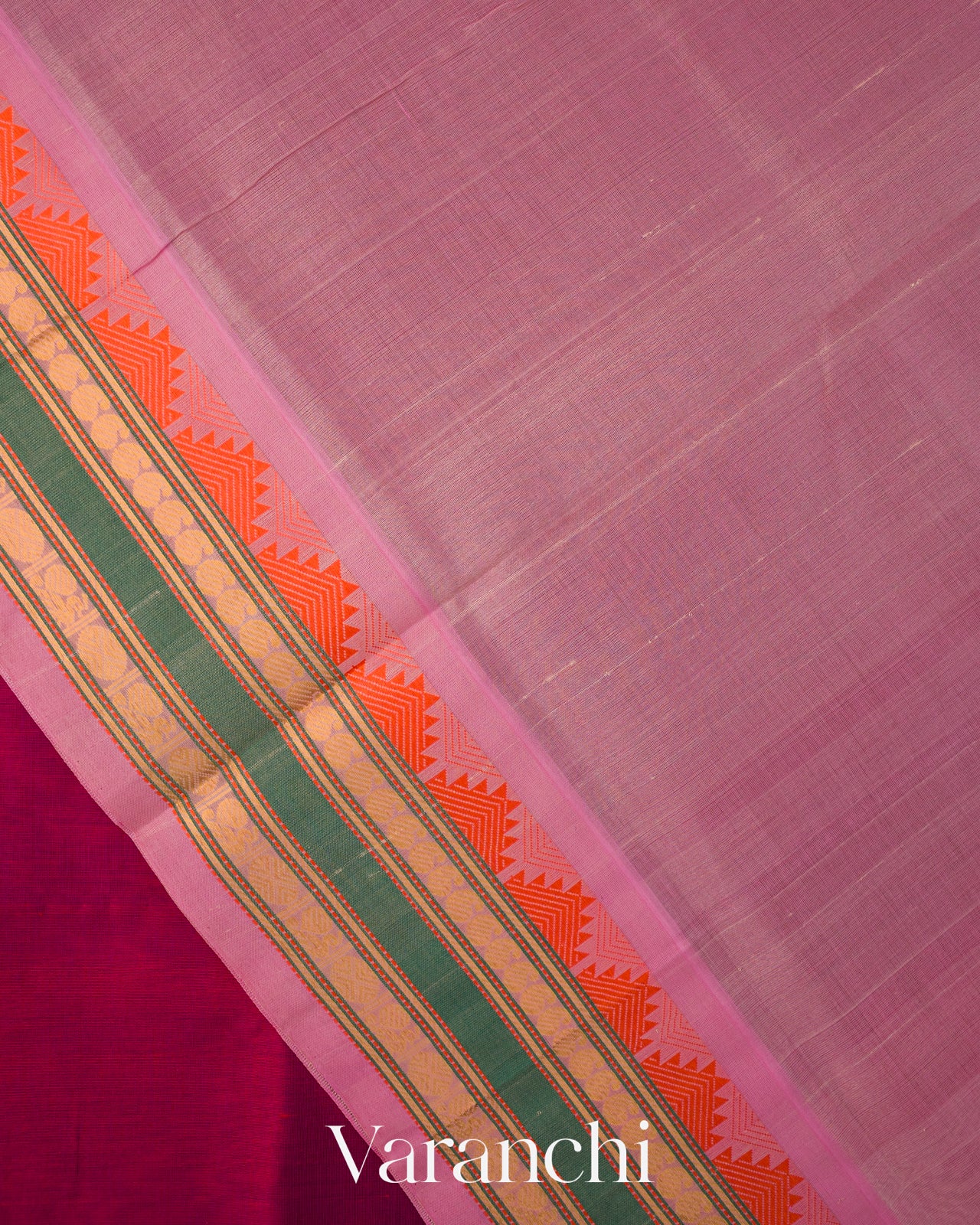 Royal Maroon Pure Kanchipuram Silk Cotton Handloom Saree