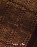 Mango Yellow and Deep Black Pure Kanchipuram Silk Cotton Handloom Saree