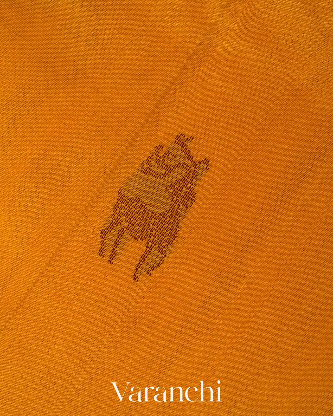 Mango Yellow and Deep Black Pure Kanchipuram Silk Cotton Handloom Saree