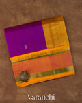 Deep Magenta Pure Kanchipuram Silk Cotton Handloom Saree