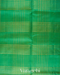 Jade Green and Deep Purple Pure Korvai Kanchipuram Silk Cotton Handloom Saree
