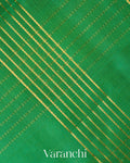 Jade Green and Deep Purple Pure Korvai Kanchipuram Silk Cotton Handloom Saree