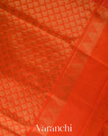 Beige Pure Kanchipuram Silk Cotton Handloom Saree