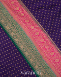 Indigo Blue Pure Crepe Silk Handloom Saree