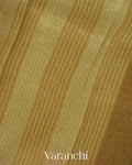 Mustard Yellow Floral Digital Print Pure Silk Linen Handloom Saree