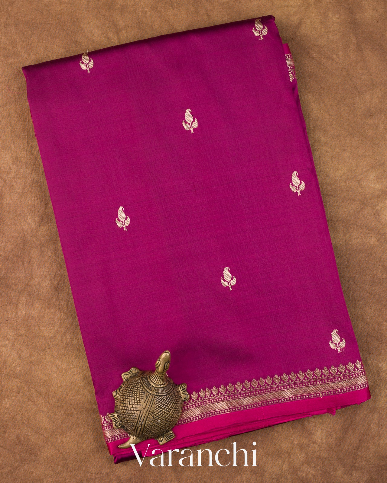 Magenta Purple Pure Katan Silk Handloom Saree