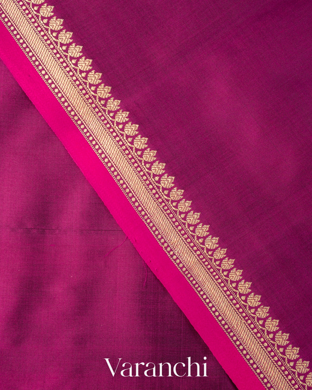 Magenta Purple Pure Katan Silk Handloom Saree