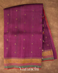 Mulberry Wine Pure Tussar Silk Handloom Saree