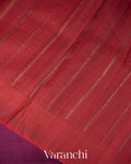 Mulberry Wine Pure Tussar Silk Handloom Saree