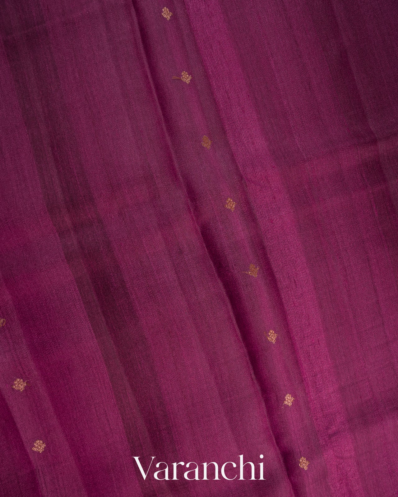 Mulberry Wine Pure Tussar Silk Handloom Saree