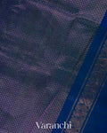 Royal Blue Pure Kanchipuram Silk Cotton Handloom Saree