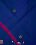 Royal Blue Pure Kanchipuram Silk Cotton Handloom Saree