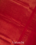 Crimson Red Pure Kanchipuram Silk Cotton Handloom Saree