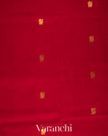 Crimson Red Pure Kanchipuram Silk Cotton Handloom Saree