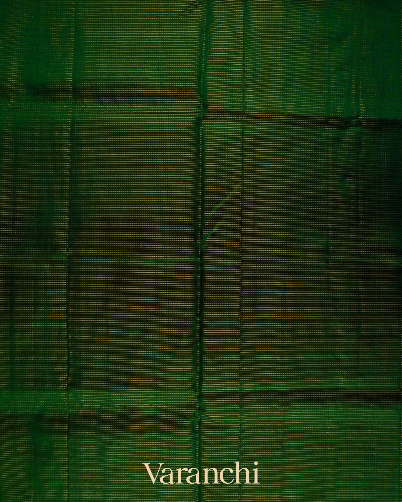 Bottle Green Striped Pure Kanchipuram Silk Cotton Handloom Saree