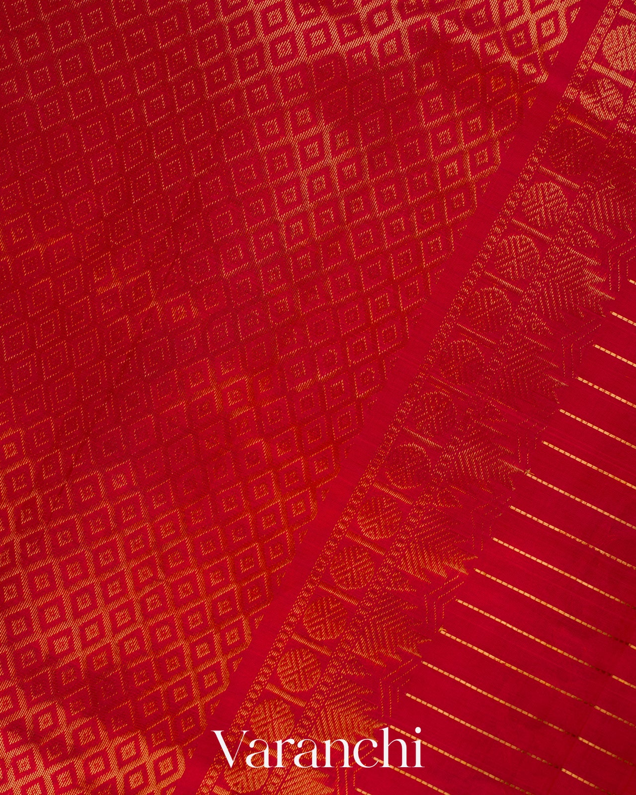 Mustard Yellow Checks Pure Kanchipuram Silk Cotton Handloom Saree