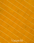 Mustard Yellow Checks Pure Kanchipuram Silk Cotton Handloom Saree