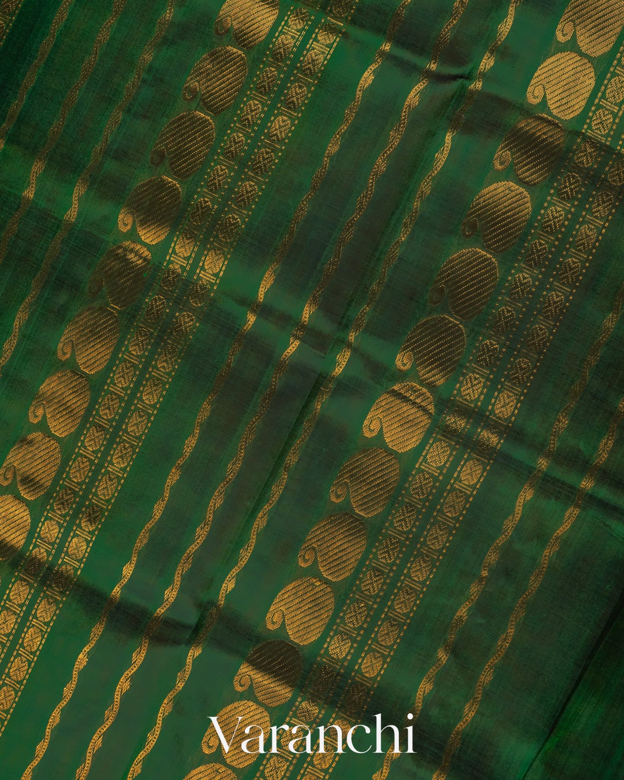 Mango Yellow Checkered Pure Kanchipuram Silk Cotton Handloom Saree
