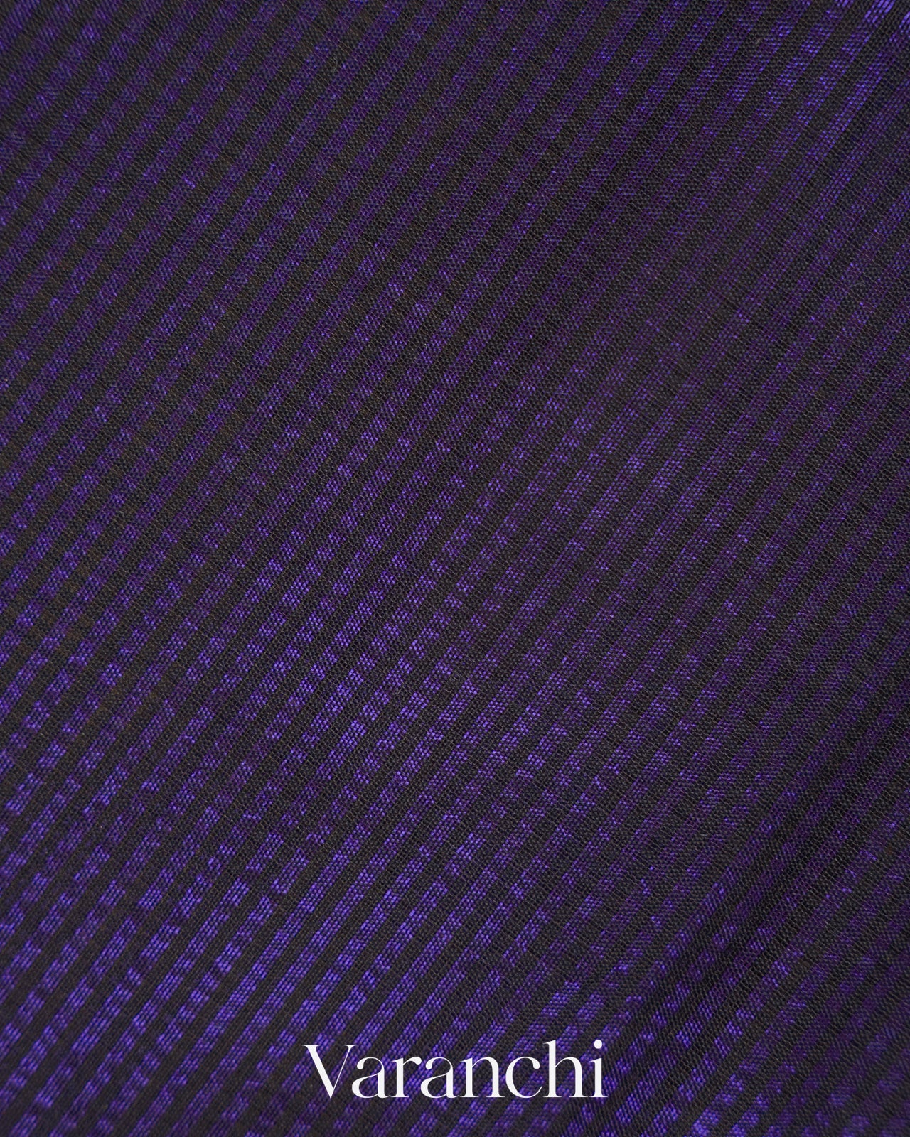Royal Blue Striped Pure Maheshwari Silk Cotton Handloom Saree