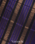 Royal Blue Striped Pure Maheshwari Silk Cotton Handloom Saree