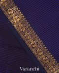 Royal Blue Striped Pure Maheshwari Silk Cotton Handloom Saree