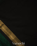 Bottle Green Striped Pure Maheshwari Silk Cotton Handloom Saree