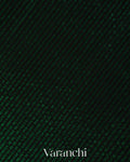 Bottle Green Striped Pure Maheshwari Silk Cotton Handloom Saree