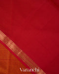 Rust Orange Striped Pure Maheshwari Silk Cotton Handloom Saree