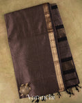 Black Striped Pure Maheshwari Silk Cotton Handloom Saree