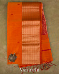 Turmeric Orange Pure Maheshwari Silk Cotton Handloom Saree