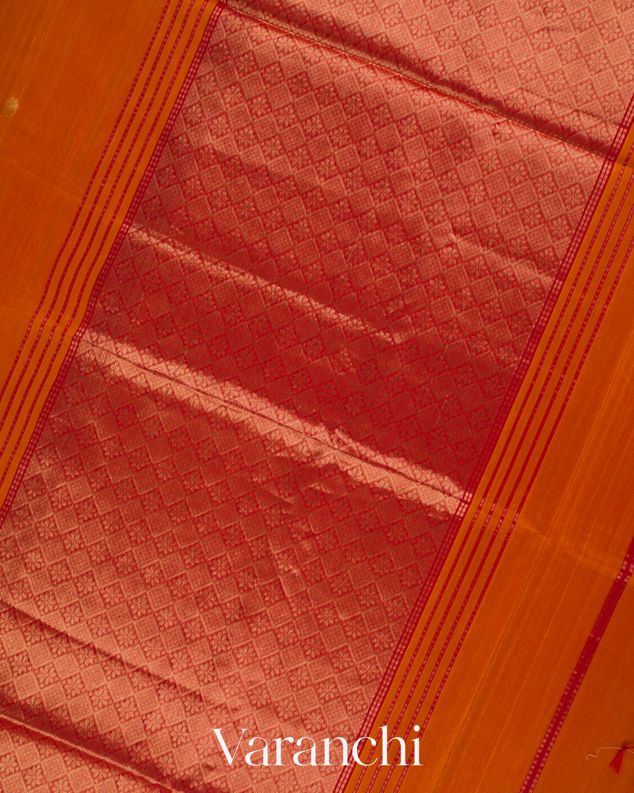 Turmeric Orange Pure Maheshwari Silk Cotton Handloom Saree