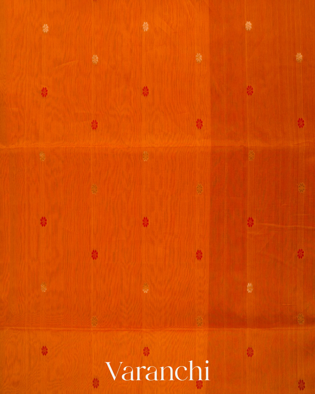 Turmeric Orange Pure Maheshwari Silk Cotton Handloom Saree