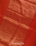 Rust Orange Pure Maheshwari Silk Cotton Handloom Saree