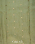 Pista Green Floral Digital Printed Pure Chiniya Silk Saree