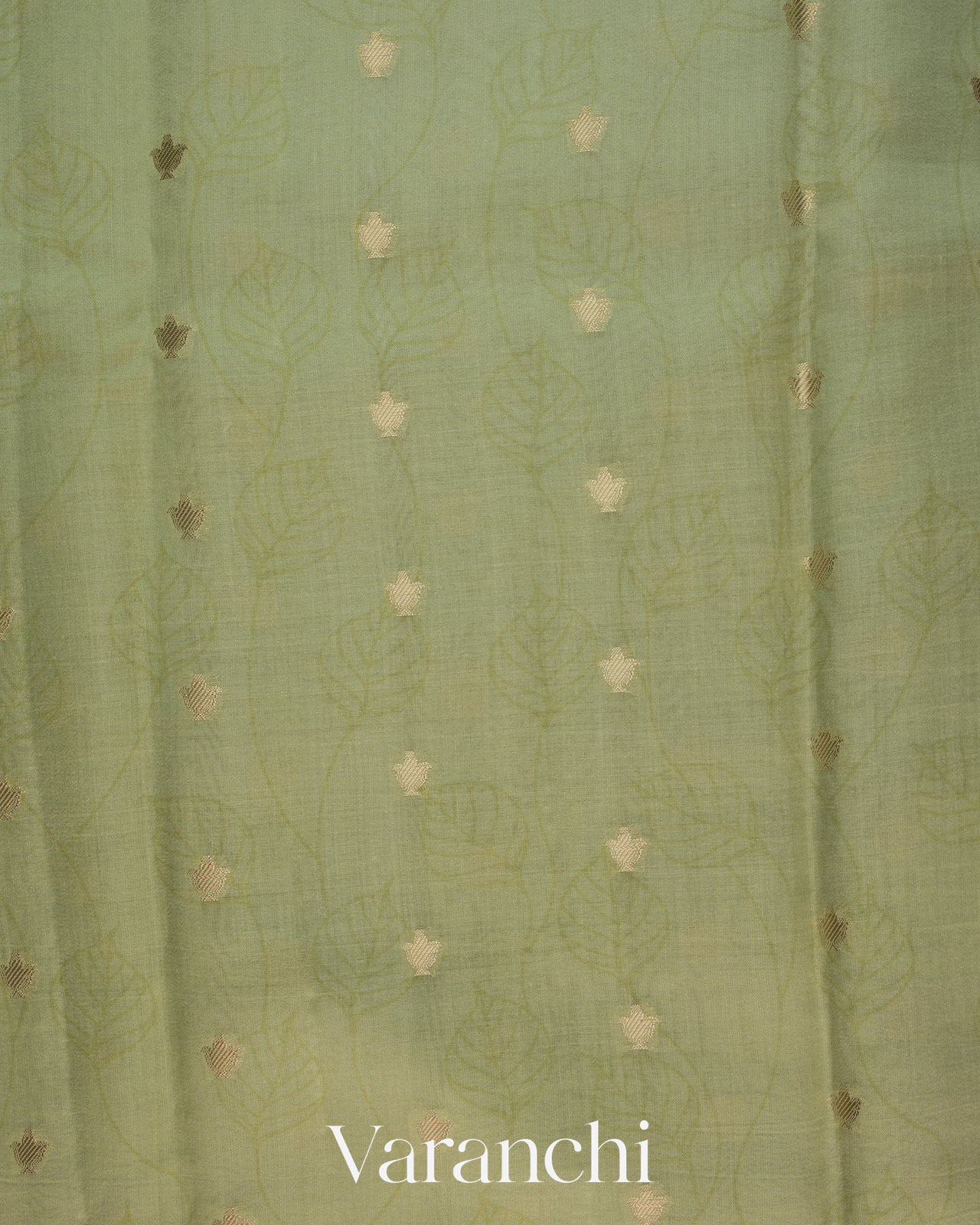 Pista Green Floral Digital Printed Pure Chiniya Silk Saree