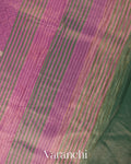 Purple Floral Printed Pure Silk Cotton Saree