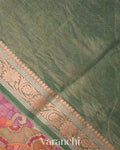 Purple Floral Printed Pure Silk Cotton Saree