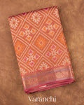 Orange Patola Printed Pure Silk Cotton Saree