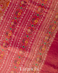 Orange Patola Printed Pure Silk Cotton Saree
