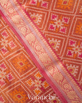Orange Patola Printed Pure Silk Cotton Saree