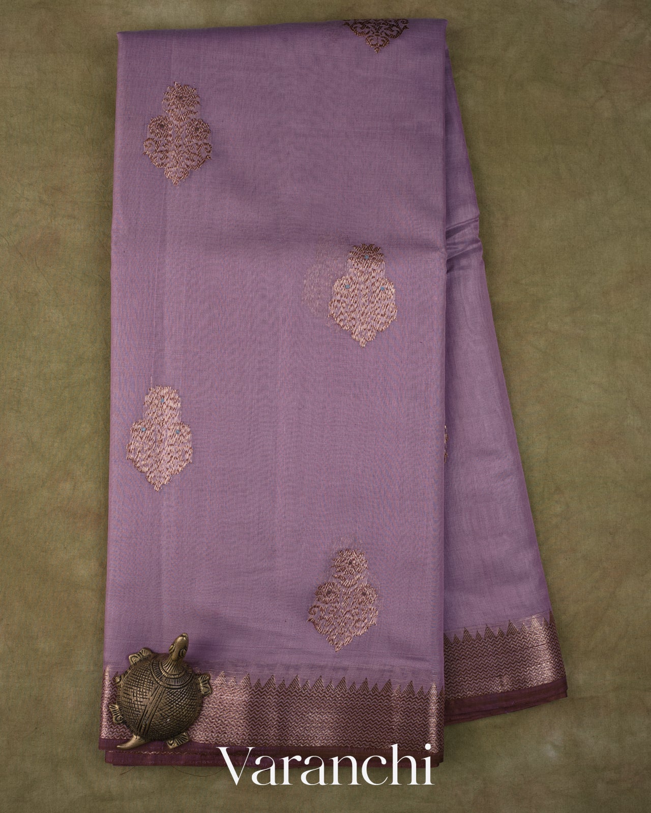 Lavender Pure Chanderi Silk Cotton Handloom Saree