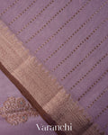 Lavender Pure Chanderi Silk Cotton Handloom Saree