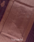 Plum Purple Pure Chanderi Silk Cotton Handloom Saree